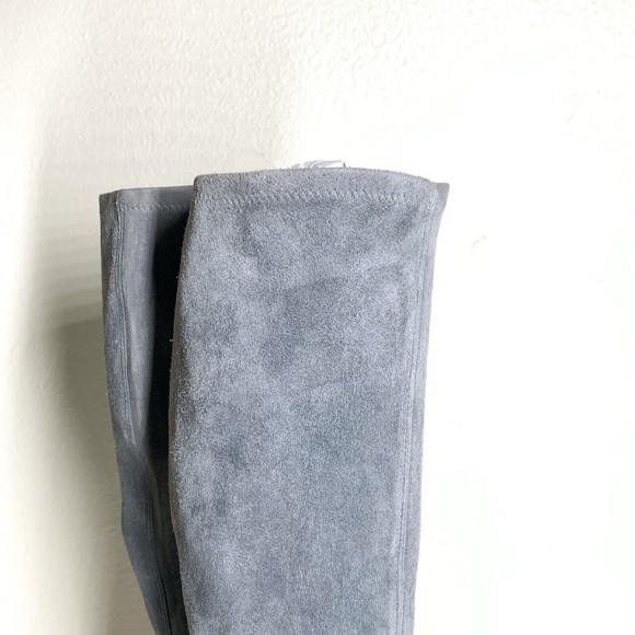 Stuart Weitzman The Milla 60 Boots 6 Gray Suede Stretch Under The Knee Length - Picture 7 of 9